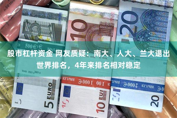 股市杠杆资金 网友质疑：南大、人大、兰大退出世界排名，4年来排名相对稳定