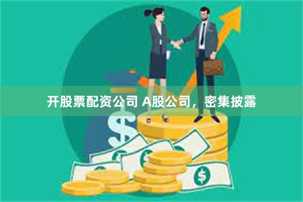 开股票配资公司 A股公司，密集披露
