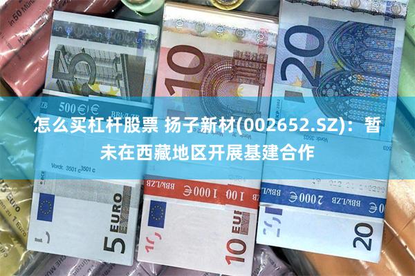 怎么买杠杆股票 扬子新材(002652.SZ)：暂未在西藏地区开展基建合作