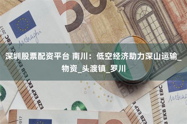 深圳股票配资平台 南川：低空经济助力深山运输_物资_头渡镇_罗川
